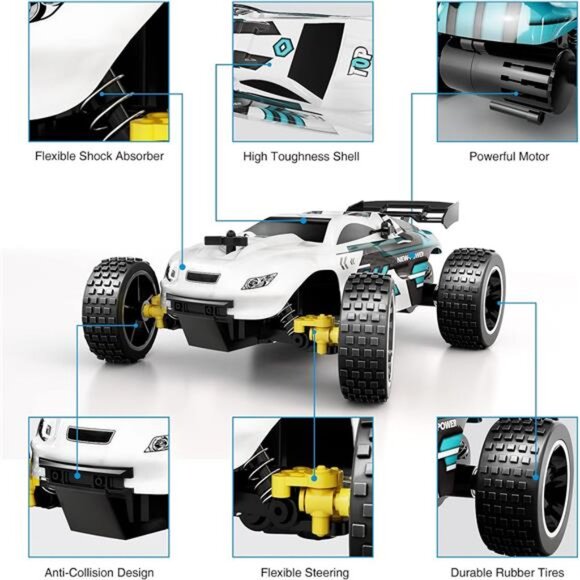 RC Cars Remote Control Car for Kids, 1:18 Scale 20 KM/H 2WD Offroad uggy, 2.4GHz - Picture 4 of 7